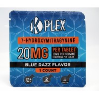 K Plex Premium 7-Hydroxymitragynine Extract Tablets (20mg)(Blue Razz Flavor)(1 Count)(1)